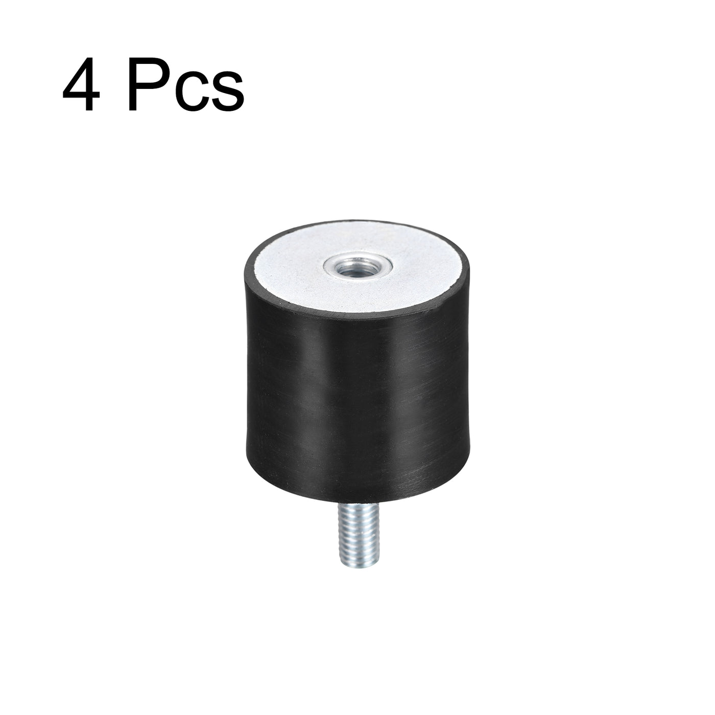 uxcell Uxcell Rubber Mount 4pcs M8 Male/Female Vibration Isolator Shock Absorber D40mmxH40mm