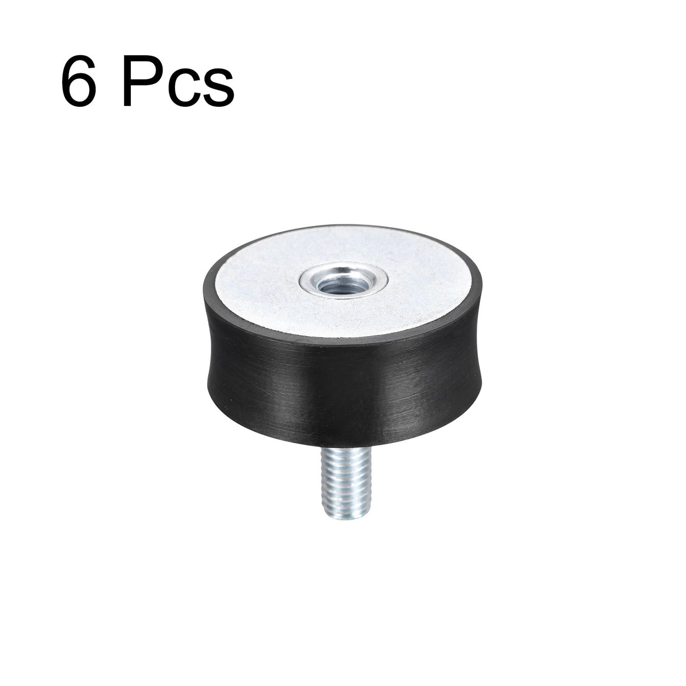 uxcell Uxcell Rubber Mount 6pcs M10 Male/Female Vibration Isolator Shock Absorber D50mmxH20mm