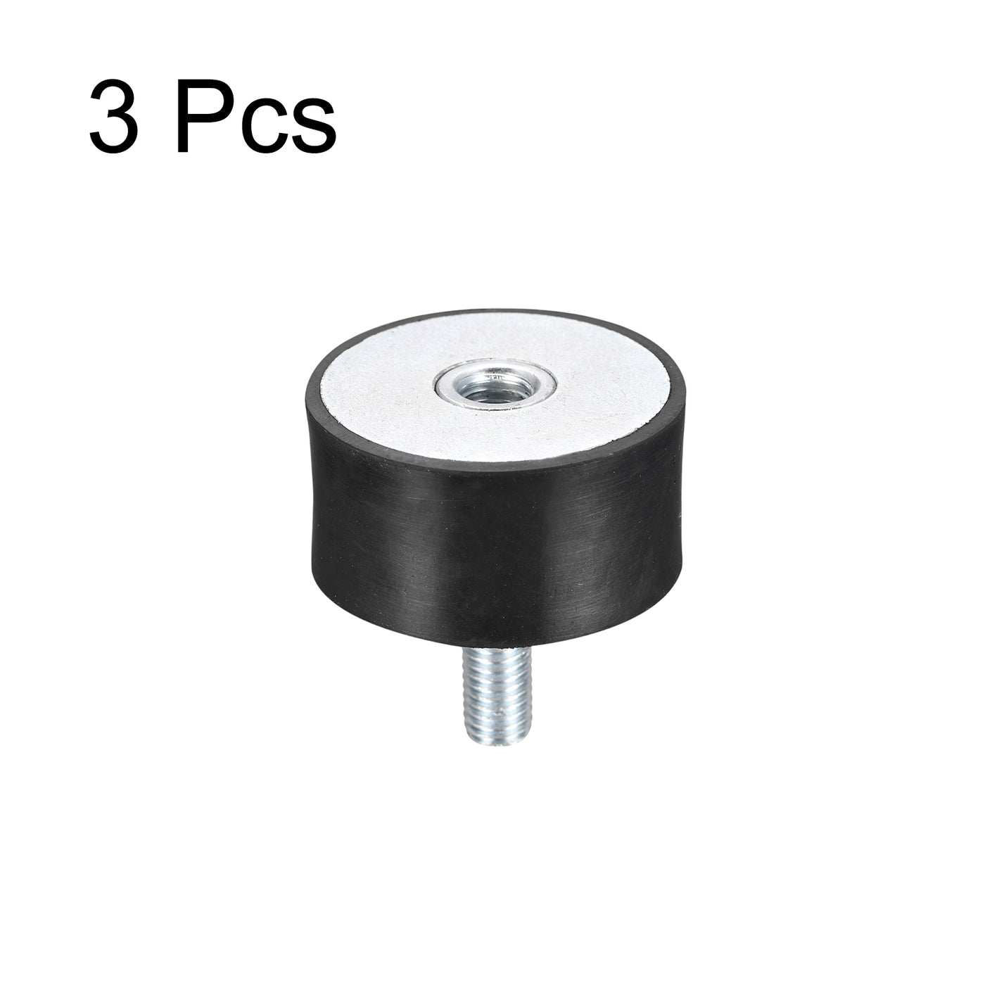 uxcell Uxcell Rubber Mount 3pcs M10 Male/Female Vibration Isolator Shock Absorber D50mmxH25mm