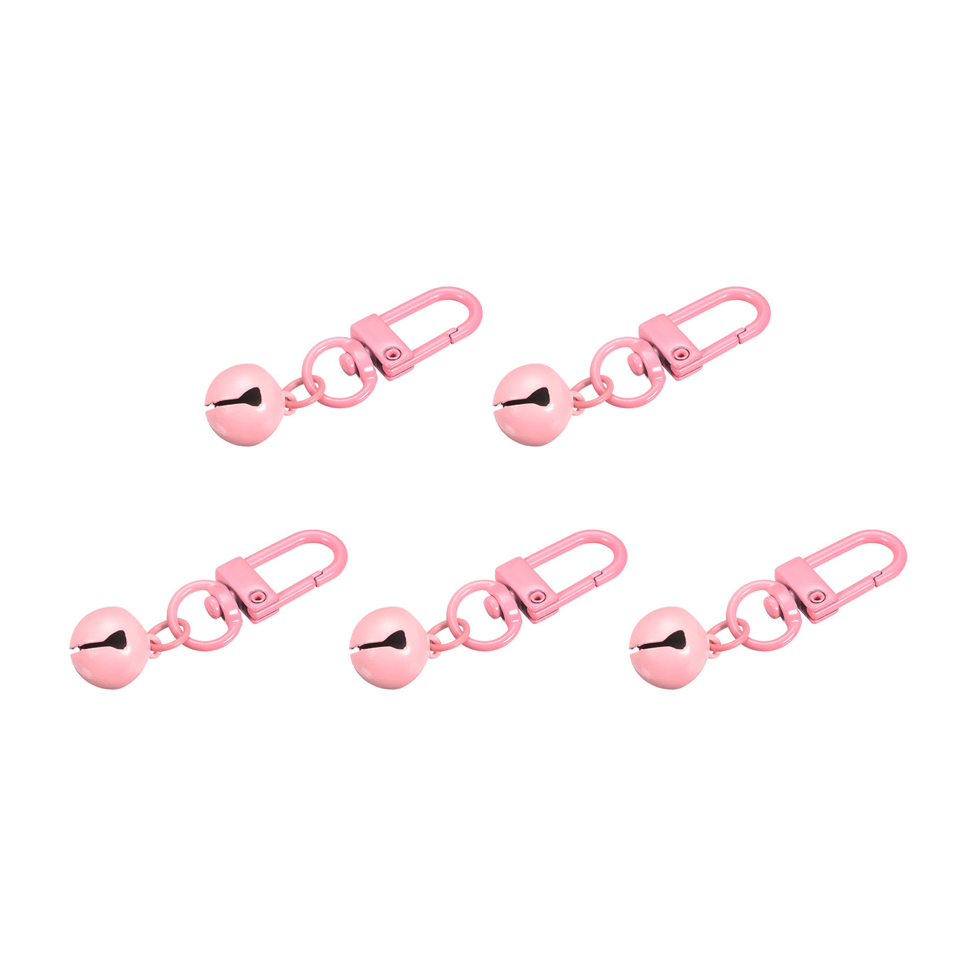 uxcell Uxcell 5Pcs Pet Bells, 13mm/0.51" Dia Pink Bells with Clasps for DIY Crafts