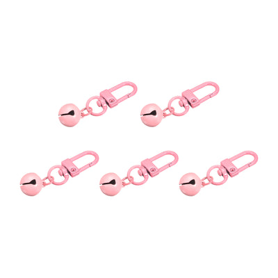 Harfington Uxcell 5Pcs Pet Bells, 13mm/0.51" Dia Pink Bells with Clasps for DIY Crafts