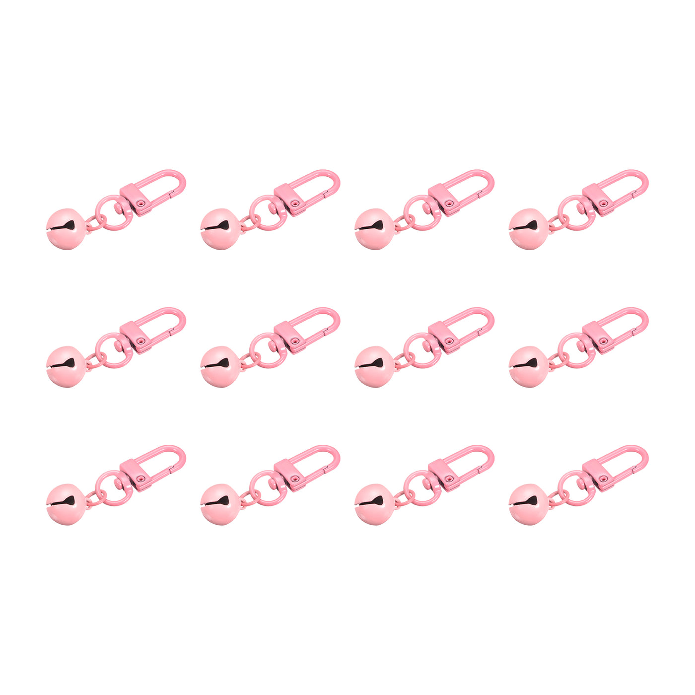 uxcell Uxcell 12Pcs Pet Bells, 13mm/0.51" Dia Pink Bells with Clasps for DIY Crafts