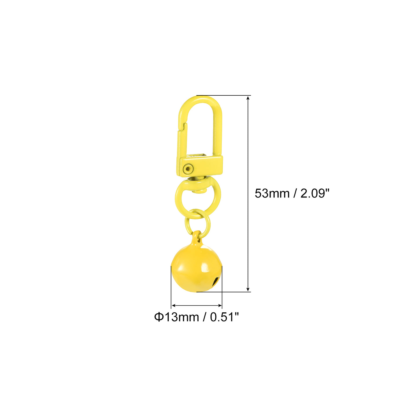 uxcell Uxcell 5Pcs Pet Bells, 13mm/0.51" Dia Golden Bells with Clasps for DIY Crafts