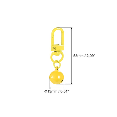 Harfington Uxcell 5Pcs Pet Bells, 13mm/0.51" Dia Golden Bells with Clasps for DIY Crafts