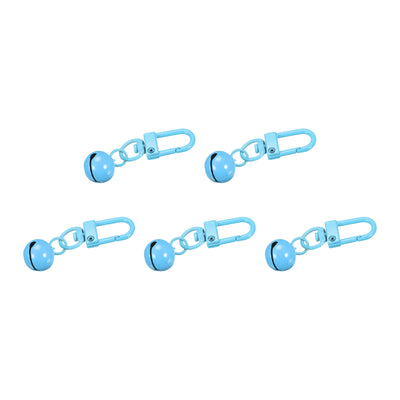 Harfington Uxcell 5Pcs Pet Bells, 13mm/0.51" Dia Blue Bells with Clasps for DIY Crafts