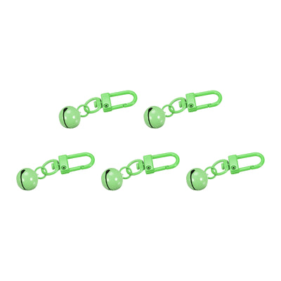Harfington Uxcell 5Pcs Pet Bells, 13mm/0.51" Dia Green Bells with Clasps for DIY Crafts