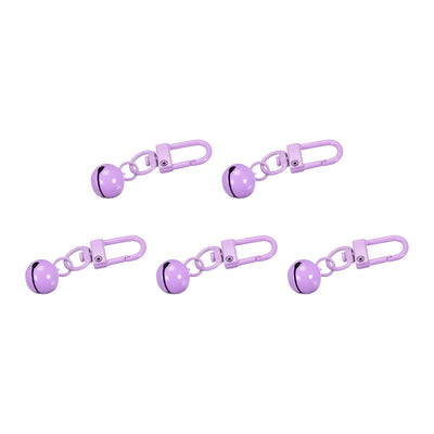 Harfington Uxcell 5Pcs Pet Bells, 13mm/0.51" Dia Purple Bells with Clasps for DIY Crafts