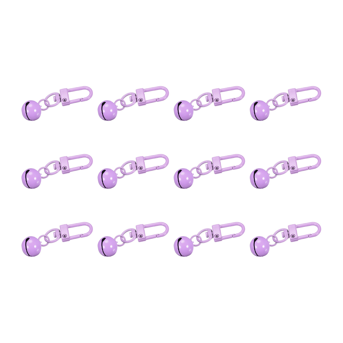 uxcell Uxcell 12Pcs Pet Bells, 13mm/0.51" Dia Purple Bells with Clasps for DIY Crafts