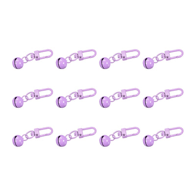 Harfington Uxcell 12Pcs Pet Bells, 13mm/0.51" Dia Purple Bells with Clasps for DIY Crafts