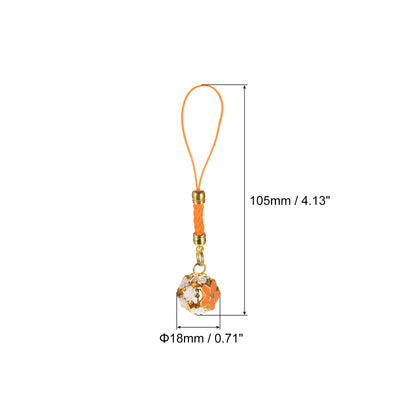 Harfington Uxcell 5Pcs Cellphone Strap Pendant, 10.5cm/0.71" Length Orange for DIY Crafts