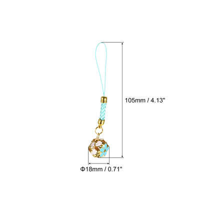 Harfington Uxcell 12Pcs Cellphone Strap Pendant, 10.5cm/0.71" Length Blue for DIY Crafts