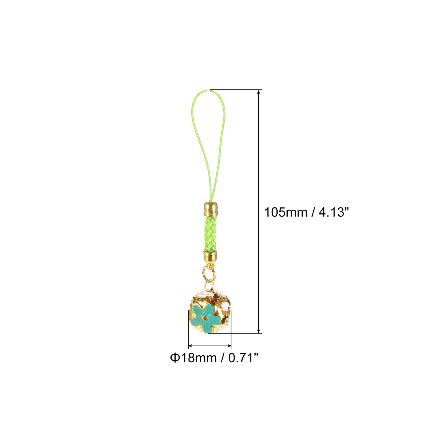 uxcell Uxcell 5Pcs Cellphone Strap Pendant, 10.5cm/0.71" Length Green for DIY Crafts