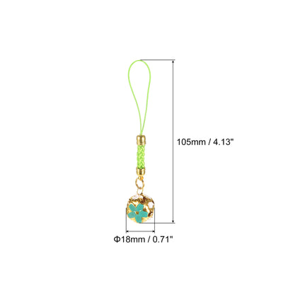 Harfington Uxcell 5Pcs Cellphone Strap Pendant, 10.5cm/0.71" Length Green for DIY Crafts