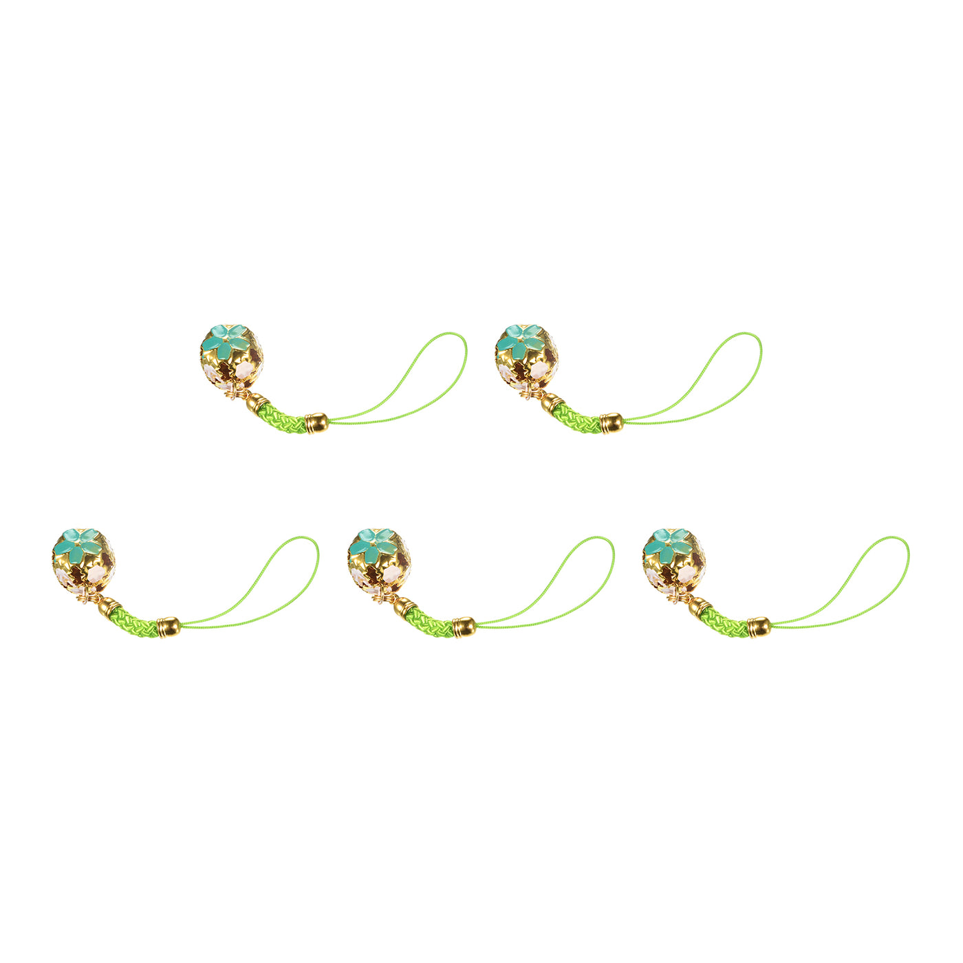 uxcell Uxcell 5Pcs Cellphone Strap Pendant, 10.5cm/0.71" Length Green for DIY Crafts
