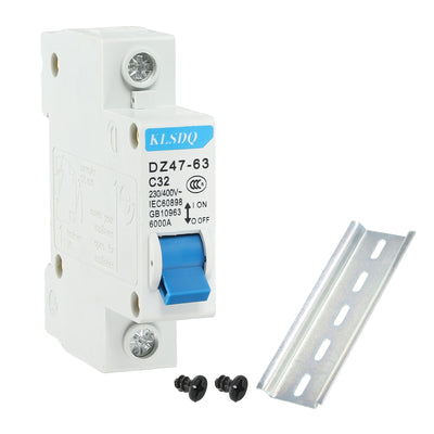Harfington Miniature Circuit Breaker Low Voltage AC 32A 230/400V 1 Pole DZ47-63 C32