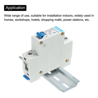 Harfington Miniature Circuit Breaker Low Voltage AC 40A 230/400V 1 Pole DZ47-63 C40