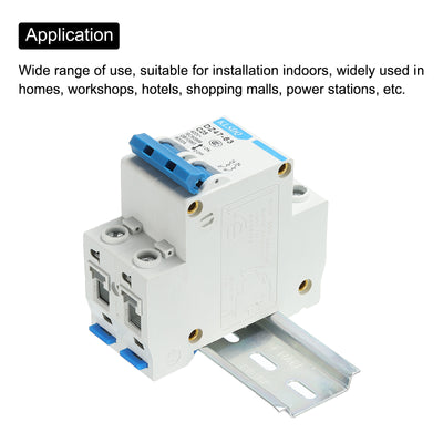 Harfington Miniature Circuit Breaker Low Voltage AC 25A 400V 2 Pole DZ47-63 C25