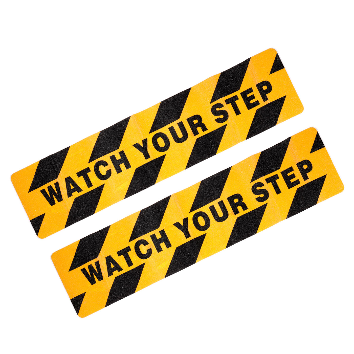 Harfington 6" x 24" Watch Your Step Warning Sticker, 2 Pack Adhesive Abrasive Non Slip Tape for Wet Surface Stair Floor Caution