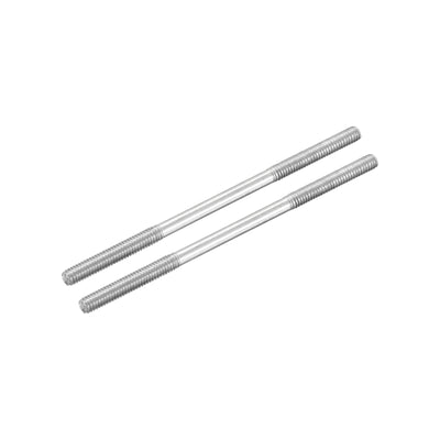 Harfington 304 Stainless Steel Threaded Tie Push Rods Servo Linkage M2.5x50mm, Pack of 2