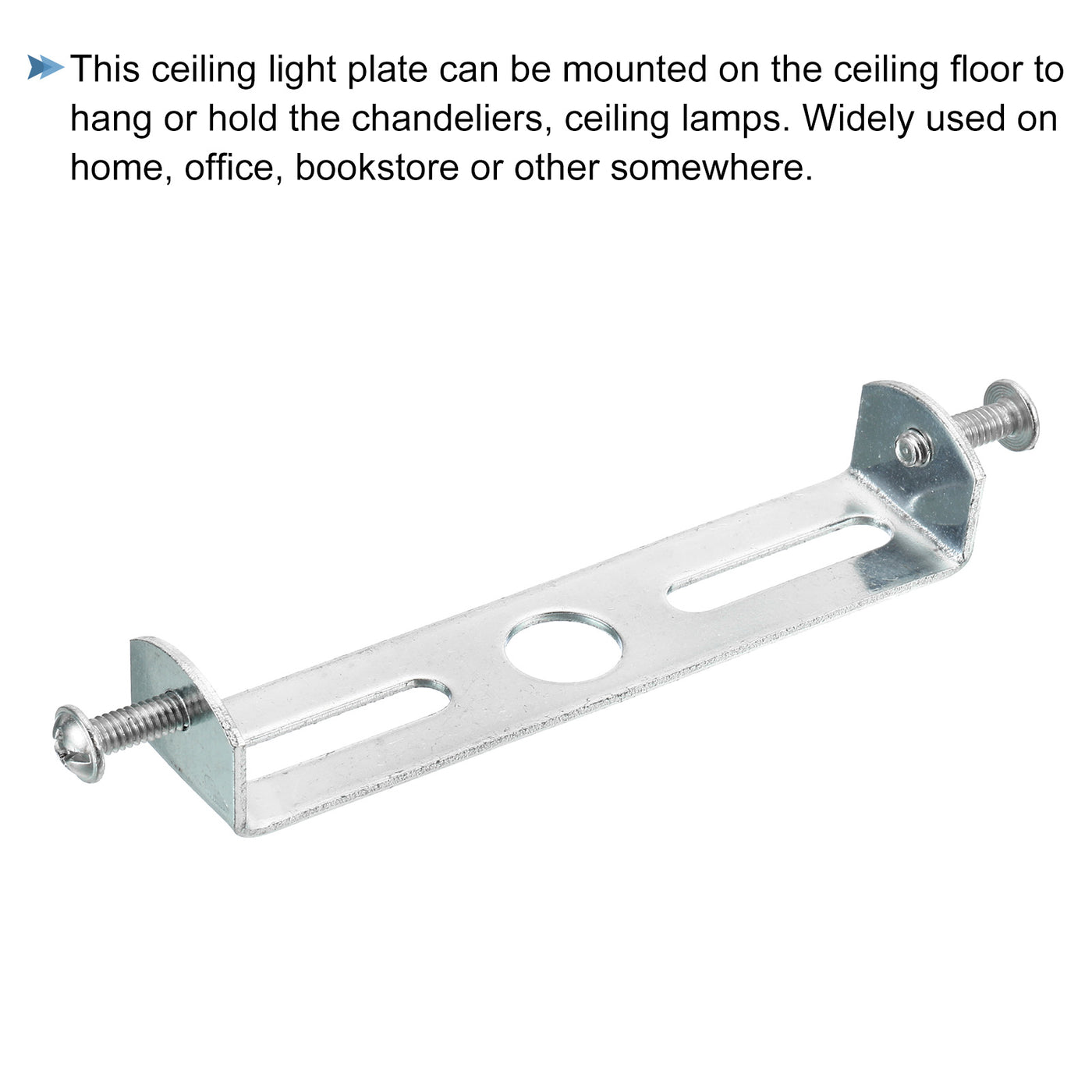 Harfington Ceiling Light Plate 80x18x16mm Lighting Fixture Mounting Bracket for Home Office Chandelier, 1 Set