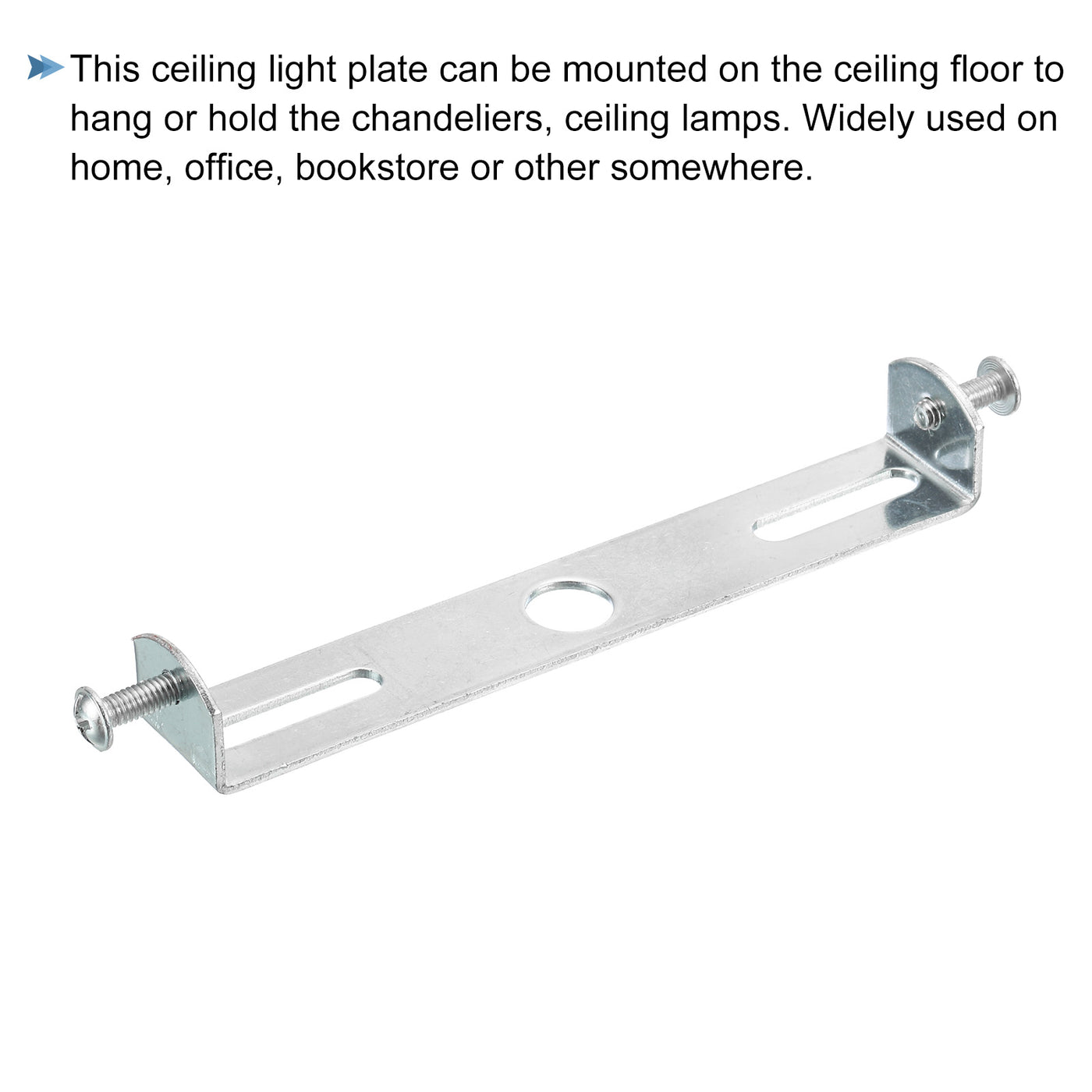 Harfington Ceiling Light Plate 110x18x16mm Lighting Fixture Mounting Bracket for Home Office Chandelier, 1 Set