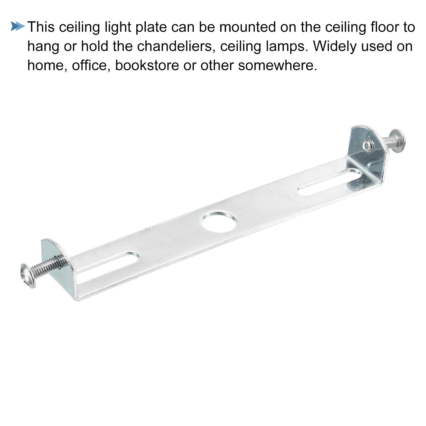 Harfington Ceiling Light Plate 115x20x16mm Lighting Fixture Mounting Bracket for Home Office Chandelier, 1 Set