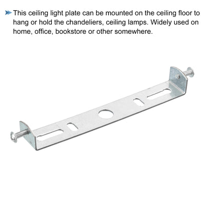 Harfington Ceiling Light Plate 125x20x16mm Lighting Fixture Mounting Bracket for Home Office Chandelier, 1 Set