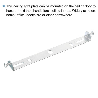 Harfington Ceiling Light Plate 175x19x16mm Lighting Fixture Mounting Bracket for Home Office Chandelier, 1 Set