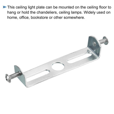 Harfington Ceiling Light Plate 74x18x16mm Lighting Fixture Mounting Bracket for Home Office Chandelier, 2 Set