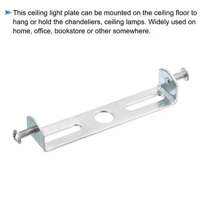 Harfington Ceiling Light Plate 90x18x16mm Lighting Fixture Mounting Bracket for Home Office Chandelier, 2 Sets