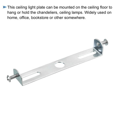 Harfington Ceiling Light Plate 105x18x16mm Lighting Fixture Mounting Bracket for Home Office Chandelier, 2 Set