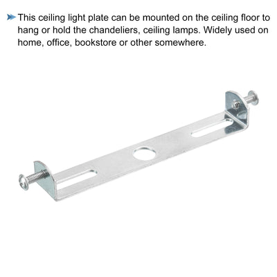 Harfington Ceiling Light Plate 110x18x16mm Lighting Fixture Mounting Bracket for Home Office Chandelier, 2 Set