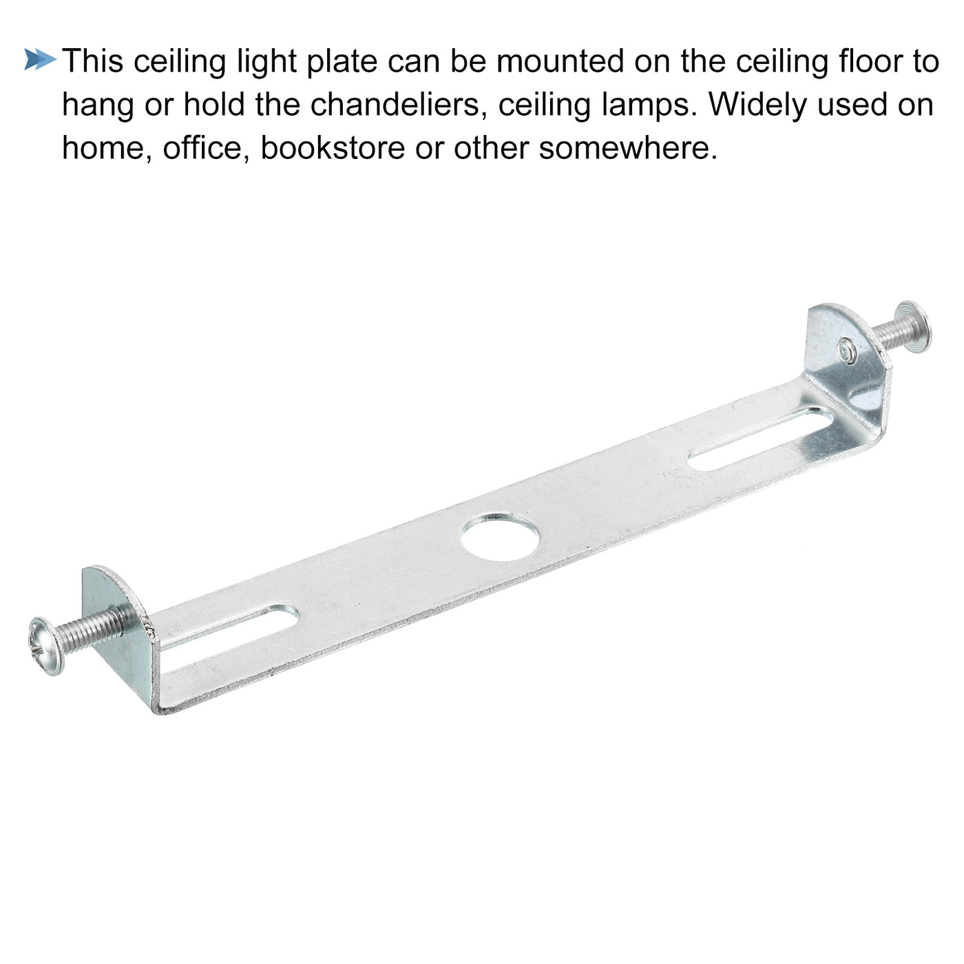 Harfington Ceiling Light Plate 120x20x16mm Lighting Fixture Mounting Bracket for Home Office Chandelier, 2 Set