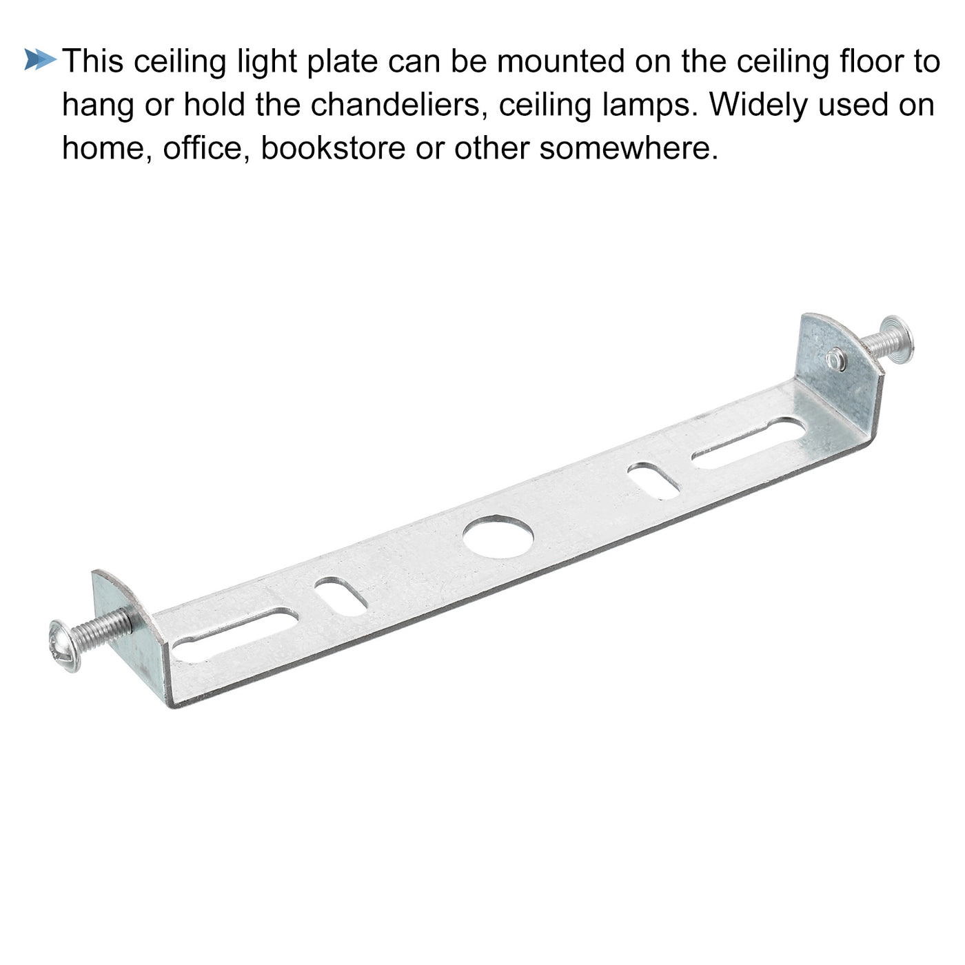 Harfington Ceiling Light Plate 125x20x15mm Lighting Fixture Mounting Bracket for Home Office Chandelier, 2 Set