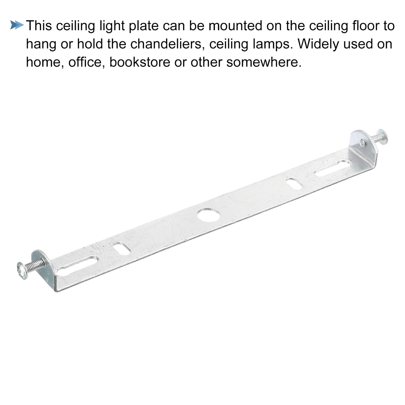 Harfington Ceiling Light Plate 175x19x16mm Lighting Fixture Mounting Bracket for Home Office Chandelier, 2 Set