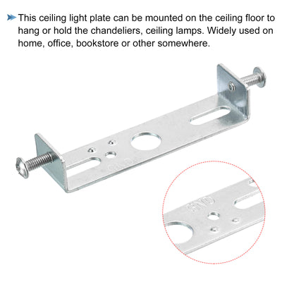 Harfington Ceiling Light Plate Kit 74x20x15mm Lighting Fixture Mounting Bracket for Home Office Chandelier, 2 Set