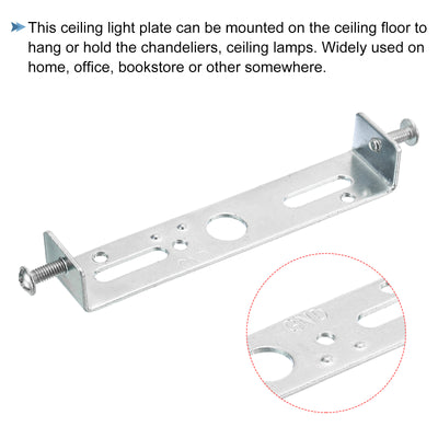 Harfington Ceiling Light Plate Kit 97x19x15mm Lighting Fixture Mounting Bracket for Home Office Chandelier, 2 Set
