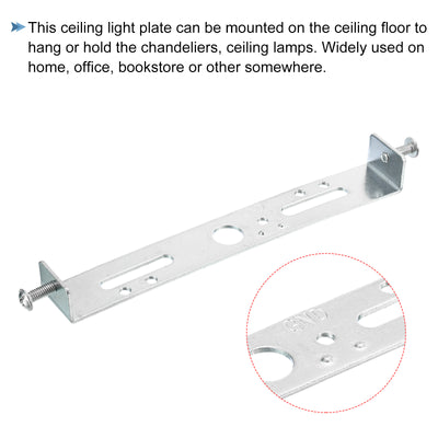 Harfington Ceiling Light Plate Kit 135x20x15mm Lighting Fixture Mounting Bracket for Home Office Chandelier, 2 Set