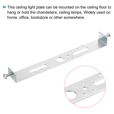 Harfington Ceiling Light Plate Kit 155x20x15mm Lighting Fixture Mounting Bracket for Home Office Chandelier, 2 Set