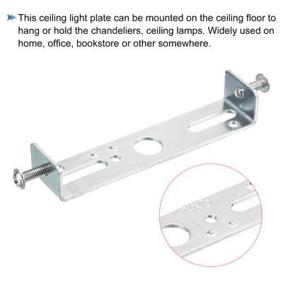 Harfington Ceiling Light Plate Kit 87x20x15mm Lighting Fixture Mounting Bracket for Home Office Chandelier, 4 Set