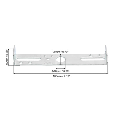 Harfington Ceiling Light Plate Kit 105x20x15mm Lighting Fixture Mounting Bracket for Home Office Chandelier, 4 Set