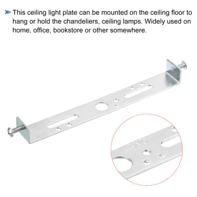 Harfington Ceiling Light Plate Kit 145x20x15mm Lighting Fixture Mounting Bracket for Home Office Chandelier, 4 Set