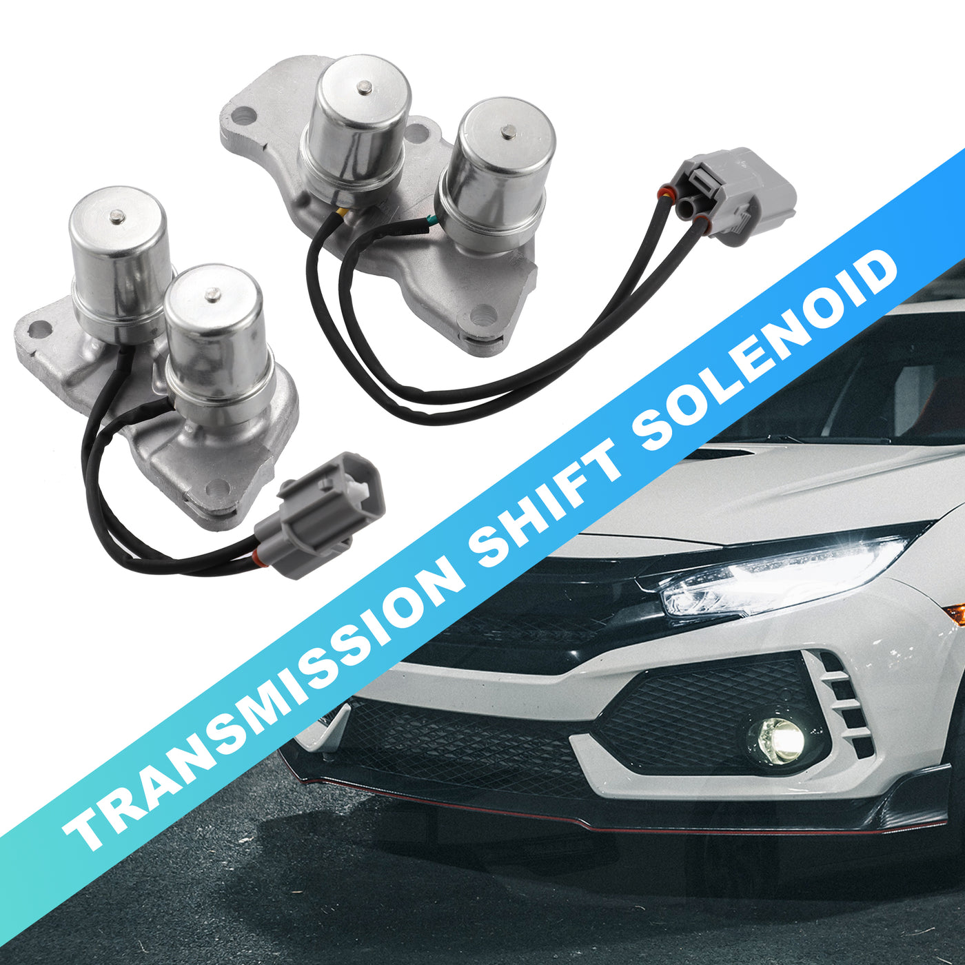 X AUTOHAUX 1 Set 28200-PX4-014 28300-PX4-003 Transmission Shift Solenoid for Honda Accord 1990-1997 for Honda Odyssey 1995-1997 for Honda Prelude 1992-1996