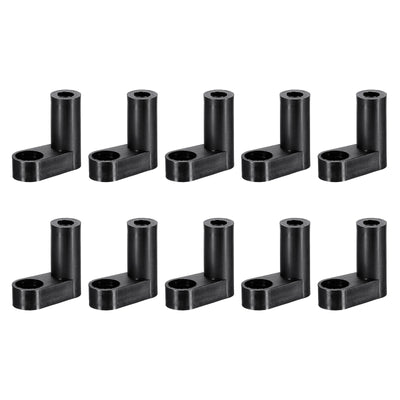 Harfington PCB Plastic Fixed Feet Circuit Board Standoff Black Mounting Spacer 20mm for Mainboard Game Console, 20pcs