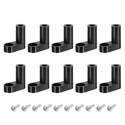 Harfington PCB Plastic Fixed Feet Circuit Board Standoff Black Mounting Spacer 20mm with M3 Screw for Mainboard Game Console, 20 Set