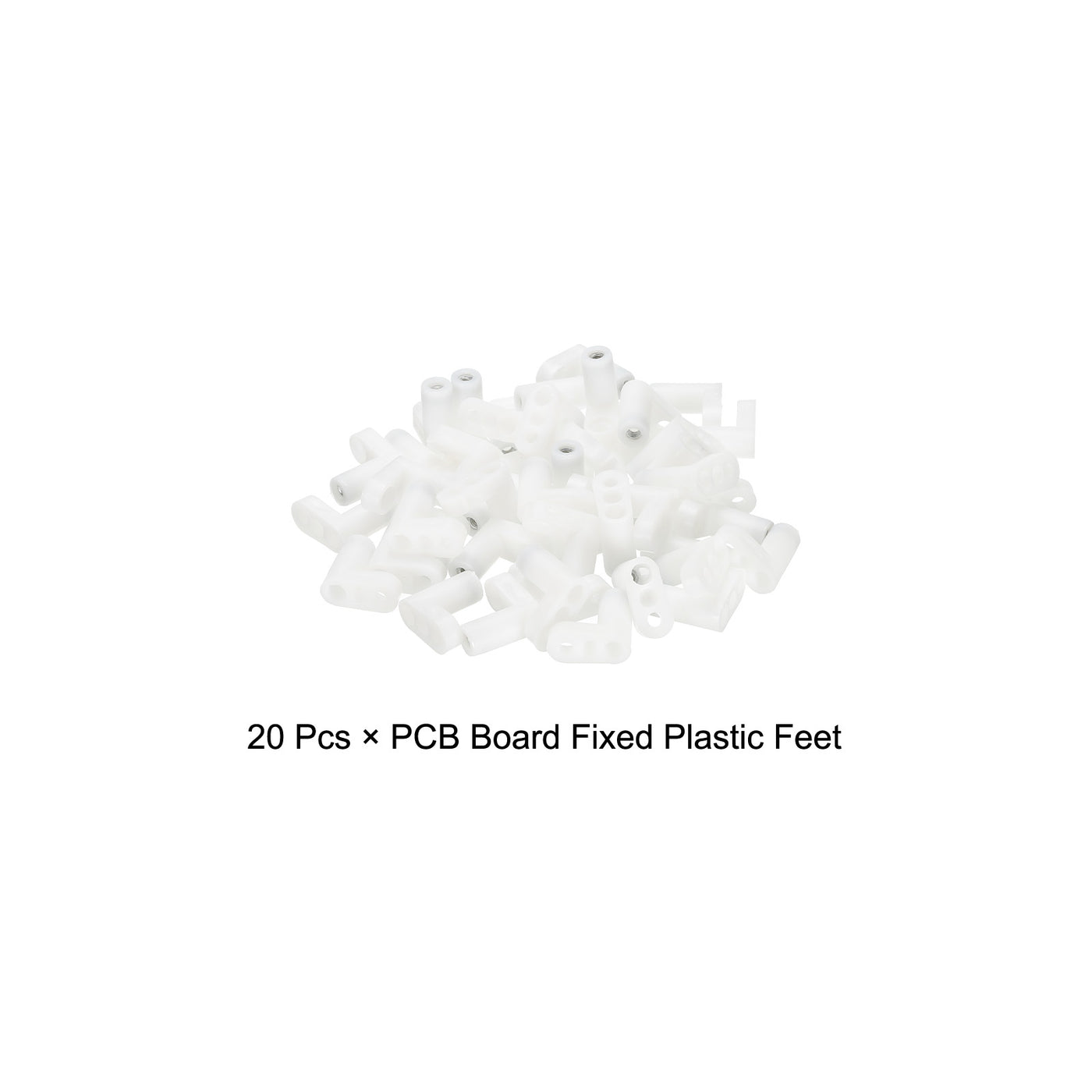 Harfington PCB Plastic Fixed Feet Circuit Board Standoff White Mounting Spacer 20mm for Mainboard Game Console, 20pcs