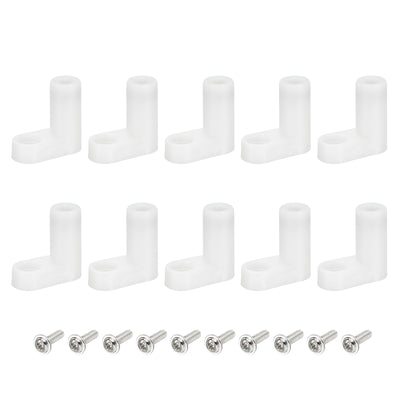 Harfington PCB Plastic Fixed Feet Circuit Board Standoff White Mounting Spacer 20mm with M3 Screw for Mainboard Game Console, 20 Set