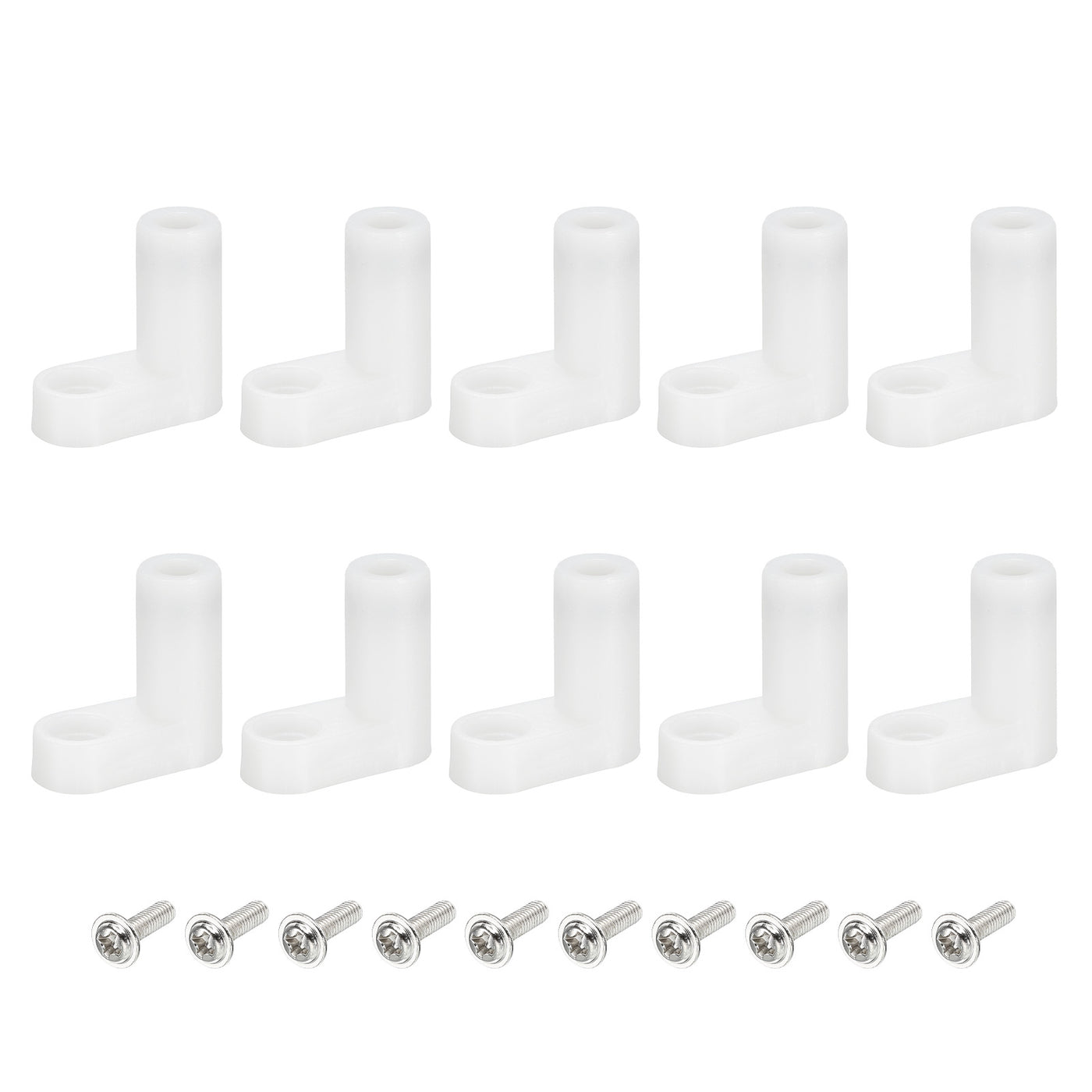 Harfington PCB Plastic Fixed Feet Circuit Board Standoff White Mounting Spacer 20mm with M3 Screw for Mainboard Game Console, 50 Set