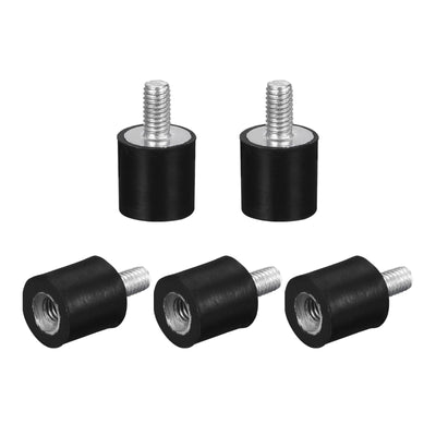 Harfington Uxcell Rubber Mount 5pcs M3 Male/Female Vibration Isolator Shock Absorber, D8mmxH8mm