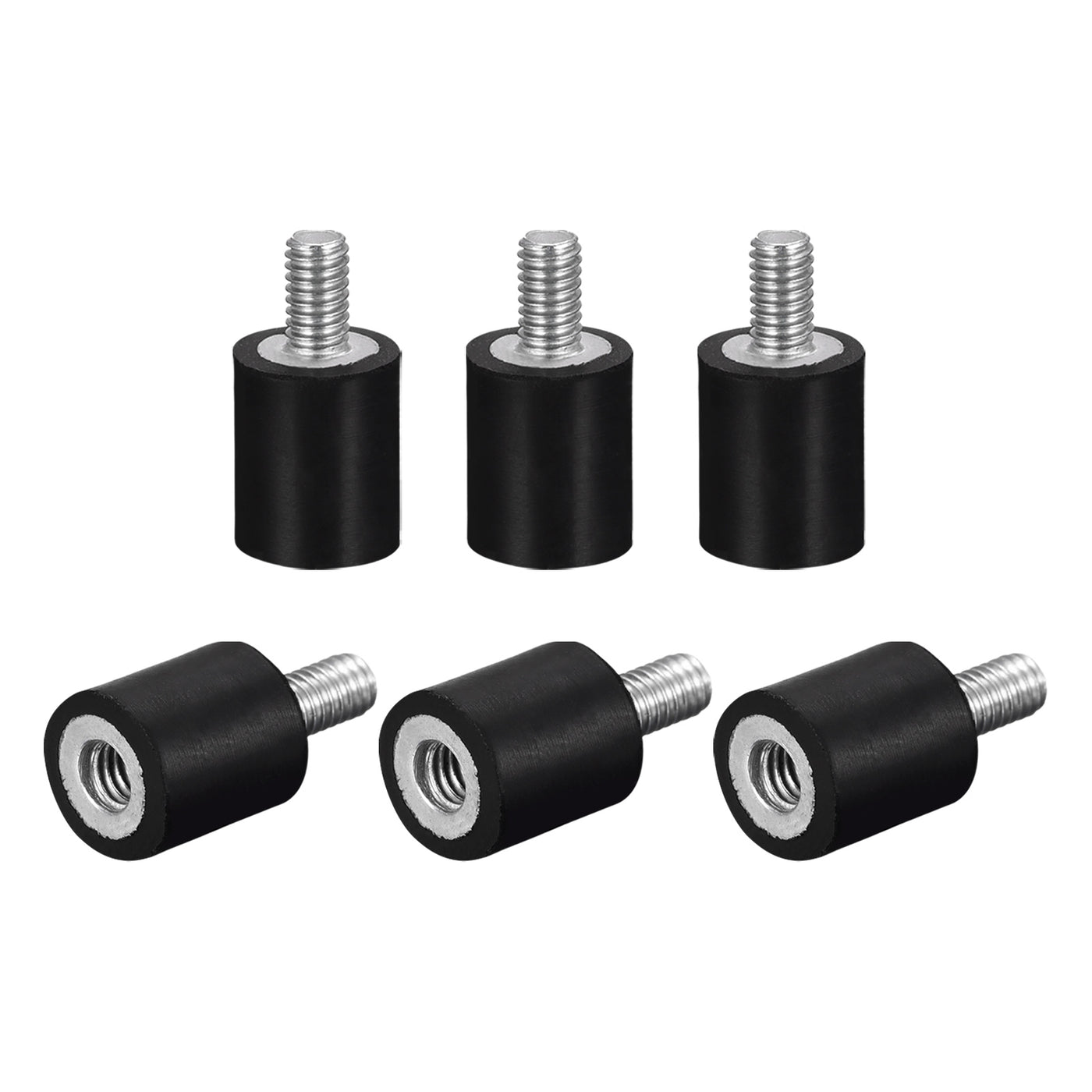 uxcell Uxcell Rubber Mount 6pcs M4 Male/Female Vibration Isolator Shock Absorber, D10mmxH10mm